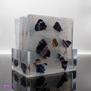 Blue John set in resin Coaster SET NO.4