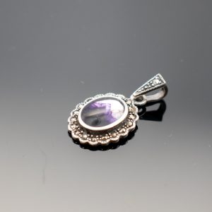 Oval Floral Pendant