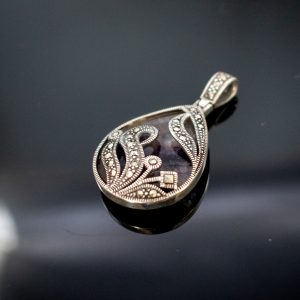 Blue John and Marcasite Pendants