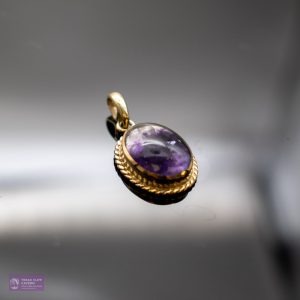 Medium Rope Edge oval 9ct gold Pendant