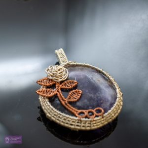 Wire Wrapped Blue John Pendant