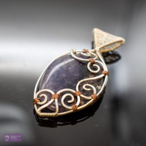 Wire Wrapped Blue John Pendant