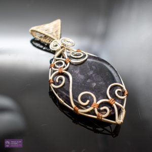 Wire Wrapped Blue John Pendant