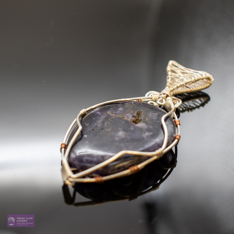 Wire Wrapped Blue John Pendant - Image 2