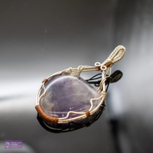 Wire Wrapped Blue John Pendant