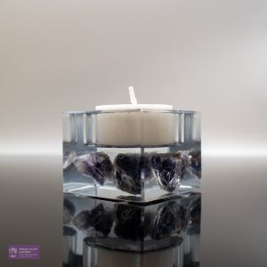 Square Blue John Tealight Holder