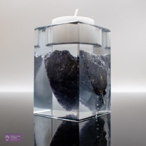 Large Square Blue John Tealight Holder